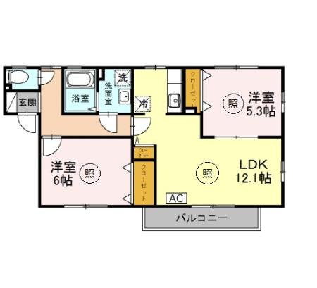 レシェンテ茨木C棟の間取り