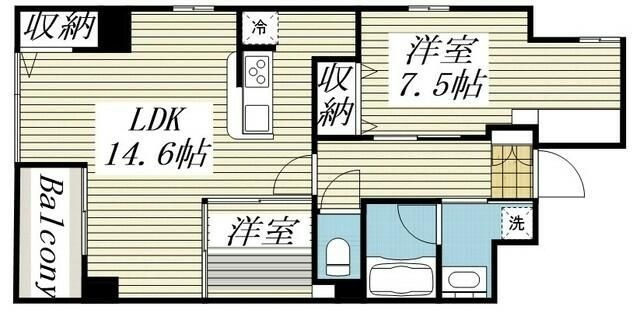 エルザ柏の間取り|間取りです。