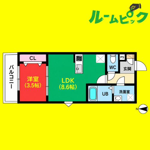 ジーメゾン高畑ノーブル　名古屋市賃貸　仲介手数料無料の間取り