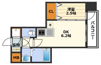 セレニテ天六ミラクの間取り