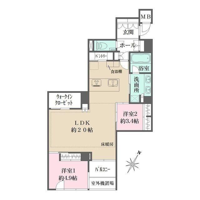 ニューライフ一番町の間取り