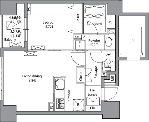 レジディア神田岩本町の間取り