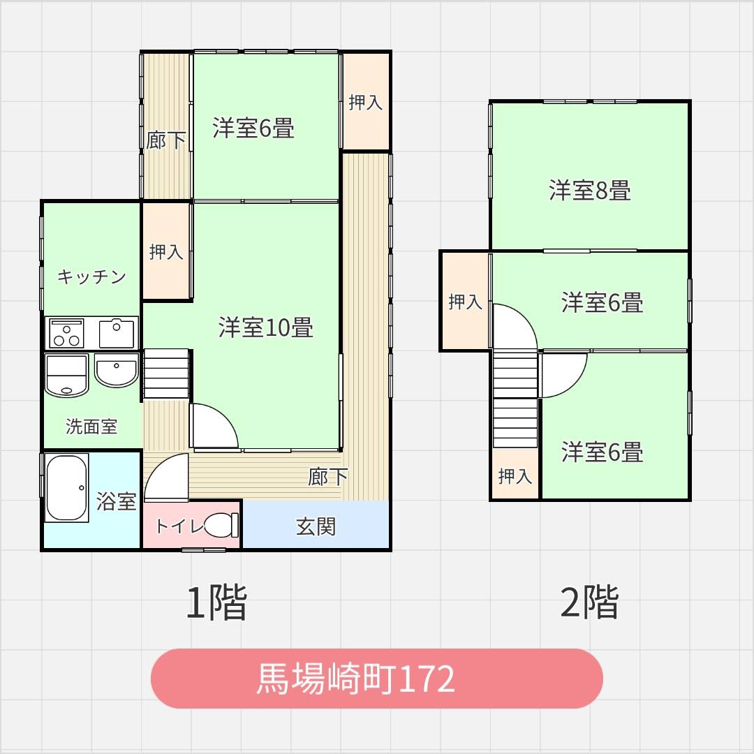 馬場崎F貸家2の間取り