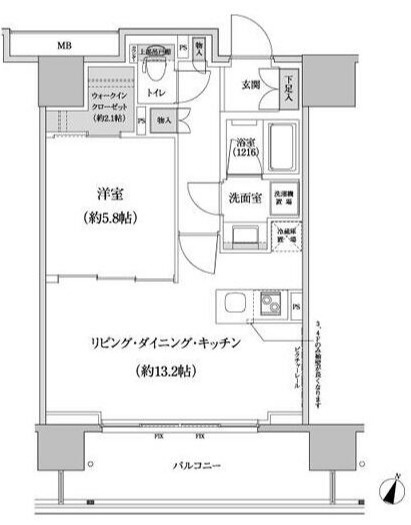 パークハビオ渋谷本町レジデンスの間取り