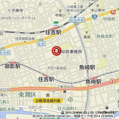 神戸市東灘区住吉宮町３丁目のマンションの地図