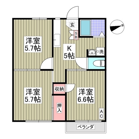 【間取り】 | ブループラム長渕イースト