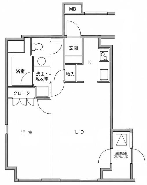 麻布十番ハイツの間取り