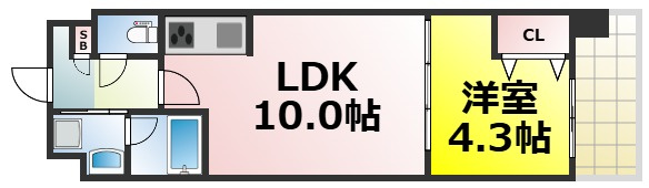 【間取り】 | ルーエ桜川 仲介手数料無料