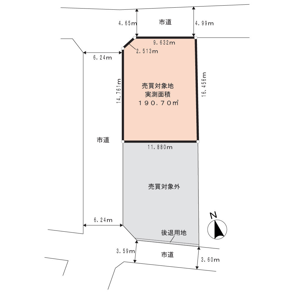 鷲宮二丁目土地の区画図|区画図