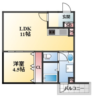 【間取り】 | マノワール豊中玉井町