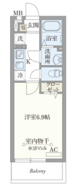 ハビテ国立の間取り