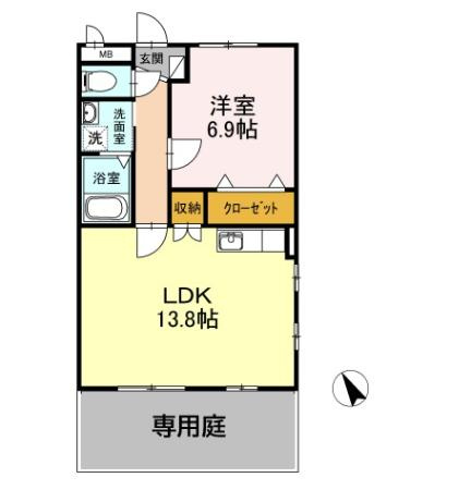 ヨーロピアンシャレー東新煉瓦の家の間取り