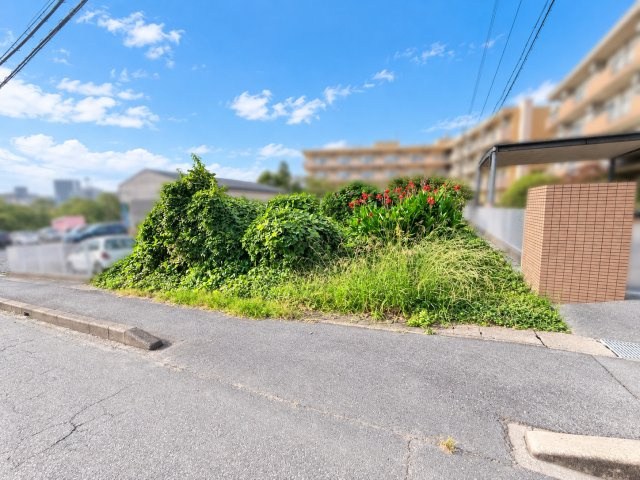 日進市浅田平子2丁目土地の外観|敷地の南側が道路に面しており、南向きのリビングやお庭を取り入れた住まいづくりをご検討いただけます。約151坪の広さを活かし、ご家族の希望に合わせたプランを描いてみませんか。
