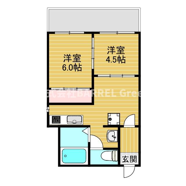 ビギンハイツA棟の間取り