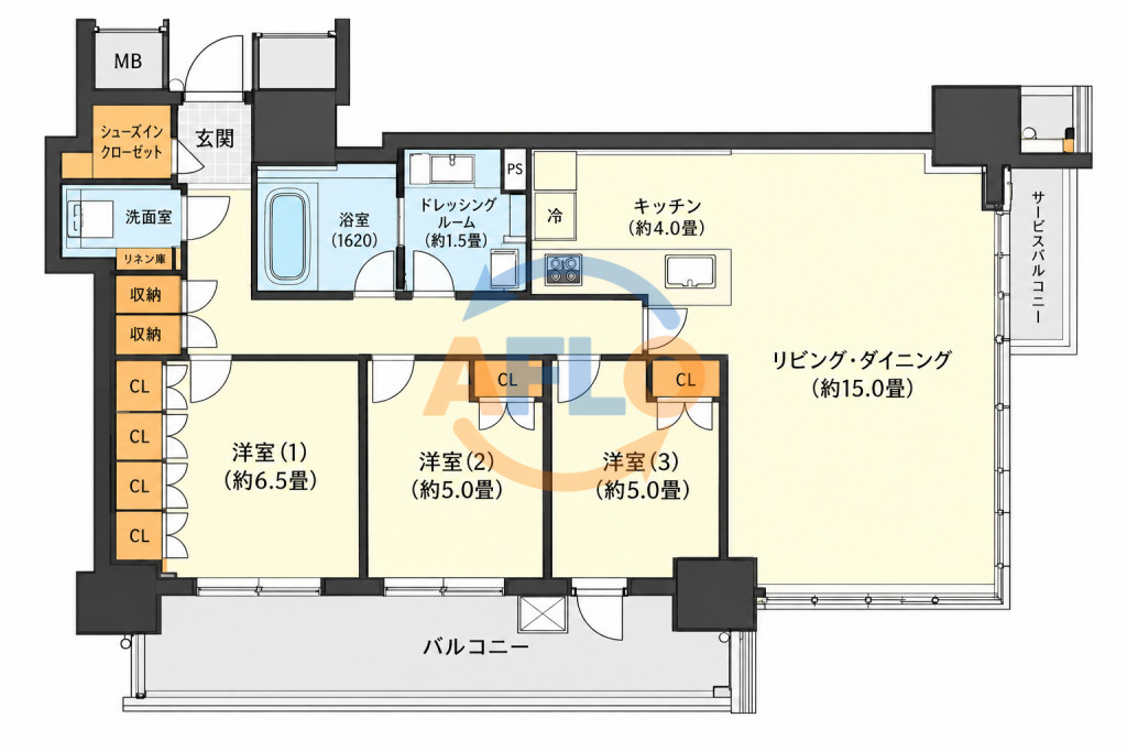 ザ・セントラルマークタワー　中津小学校区の間取り|ザ・セントラルマークタワー　間取り