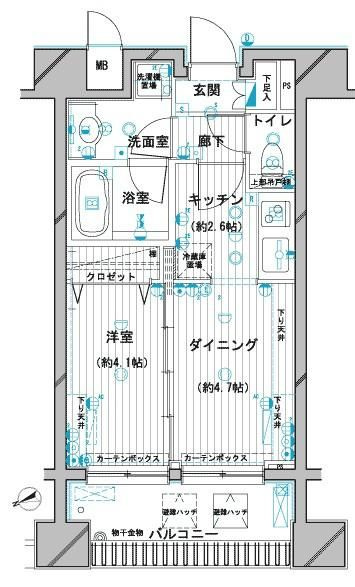 デュオ・スカーラ蒲田Ⅱの間取り