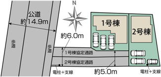 【区画図】 | 郡山市安積荒井3丁目新築一戸建て2棟