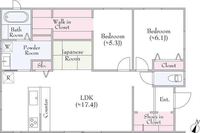 元町２丁目の間取り