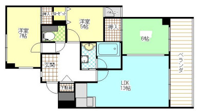 ヴィラ貴瀬3号館の間取り