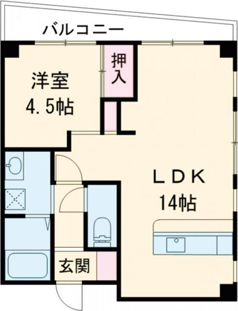 神戸市中央区元町通３丁目のアパートの間取り