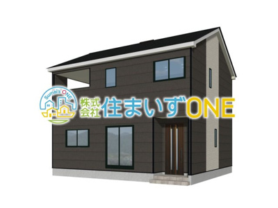 【外観パース】 | 【新築分譲住宅　～クレイドルガーデン～】 寒河江市南町　第2　☆全3棟☆ | ☆1号棟☆
4ＬＤＫ
駐車4台可◎
周辺環境に溶け込みやすいシンプルなデザインが魅力です！