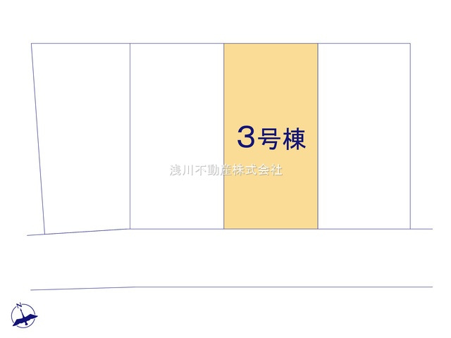 八王子市　兵衛　新築一戸建て　２期の区画図|～全4棟の新しいコミュニティーが誕生　南道路に面している整形地～