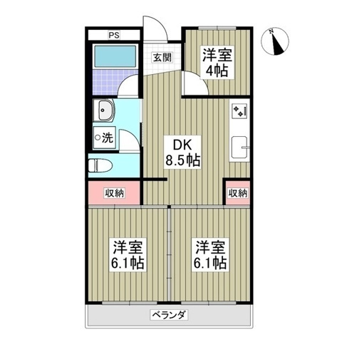 丸新ハイツの間取り