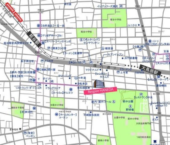 Respire Hanedaレスピール羽田の地図