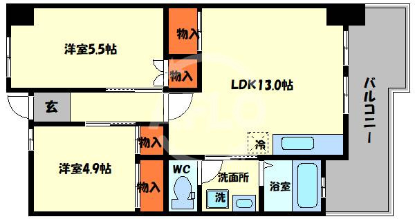 Metrosa朝潮橋（メトローサ朝潮橋）　田中小学校区の間取り|Metrosa朝潮橋（メトローサ朝潮橋）　間取り