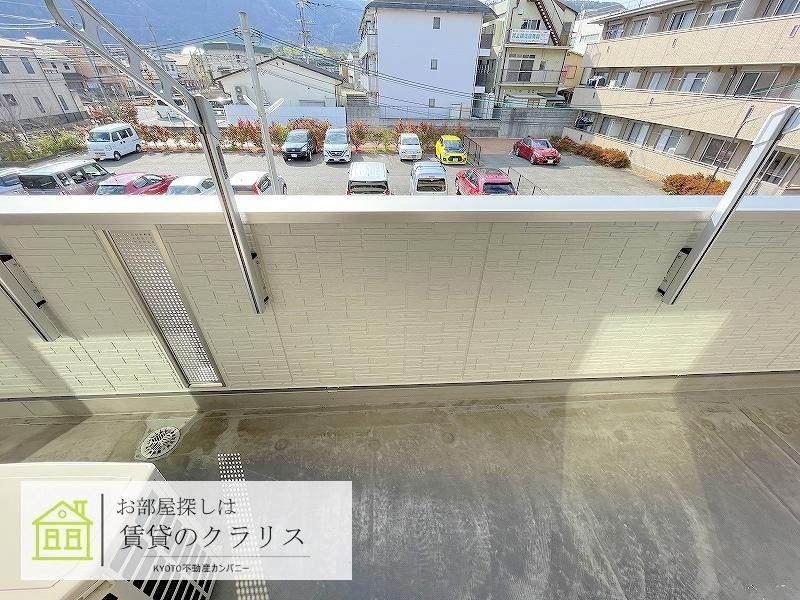 ソレアード嵯峨のバルコニー