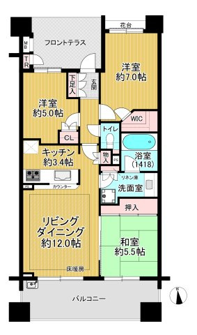 イオシス吉祥寺の間取り