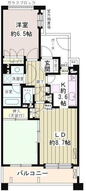 大森パーク・ホームズ　ベイサイドコートの間取り|間取りです。