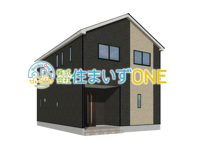 【外観パース】 | 【新築分譲住宅　～クレイドルガーデン～】 寒河江市南町　第2　☆全3棟☆ | ☆1号棟☆
4ＬＤＫ
駐車4台可◎
周辺環境に溶け込みやすいシンプルなデザインが魅力です！