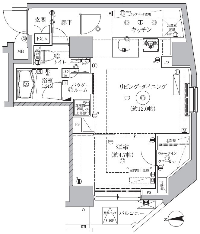 レアライズ浅草Ⅳの間取り
