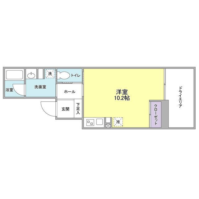 ソレーユ四谷三丁目の間取り|間取りです。