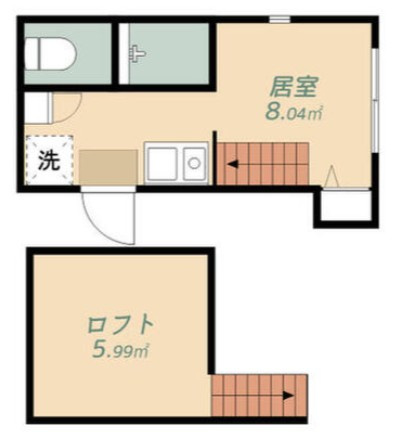 北区志茂４丁目のアパートの間取り