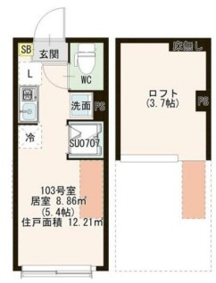 北区浮間３丁目のアパートの間取り