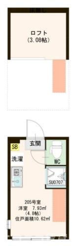 杉並区下高井戸５丁目のアパートの間取り|。