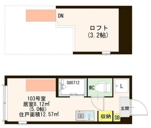 大田区西六郷１丁目のアパートの間取り|
