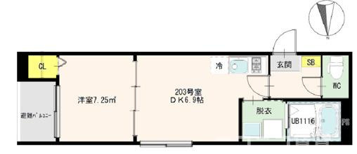 足立区梅田７丁目のアパートの間取り