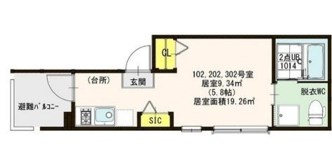 江戸川区西小岩３丁目のアパートの間取り