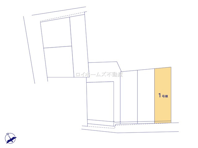 【区画図】 | あま市七宝町鷹居３丁目110-1『仲介料無料』新築戸建て | 1号棟