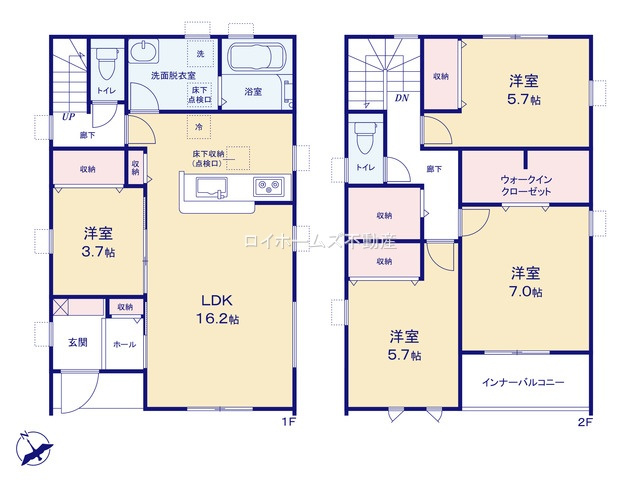 【間取り】 | あま市七宝町鷹居３丁目110-1『仲介料無料』新築戸建て | 3号棟