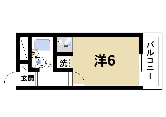 リバーサイド大和小泉の間取り|1Rになります