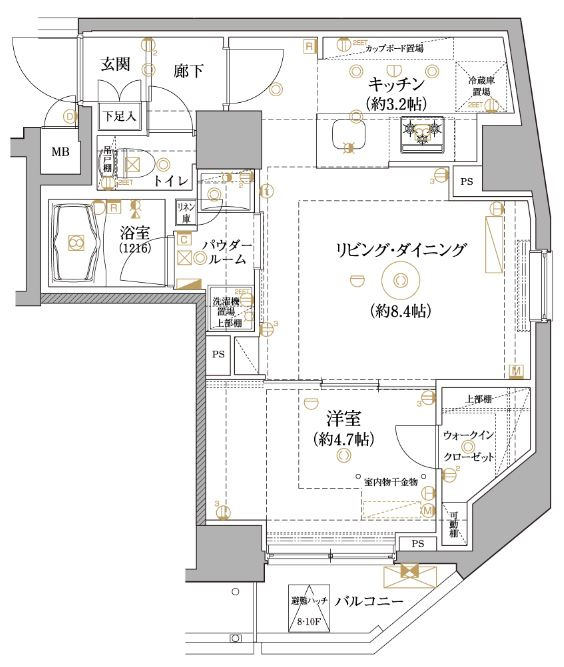 REALIZE浅草Ⅳの間取り