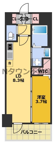 【間取り】 | エステムコート名古屋TWINWEST | 間取りです。
