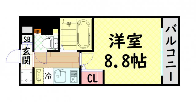 【間取り】 | ディナスティ松屋町Ⅱ