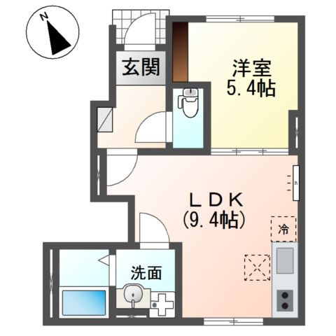 仮）日野市豊田アパート新築工事の間取り