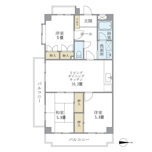 グランフォルム国立の間取り