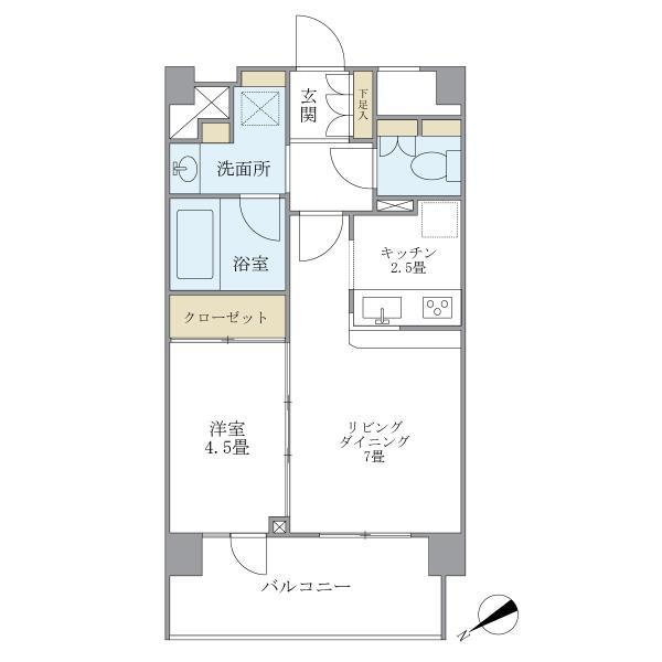 プレミアコンフォート西荻窪の間取り